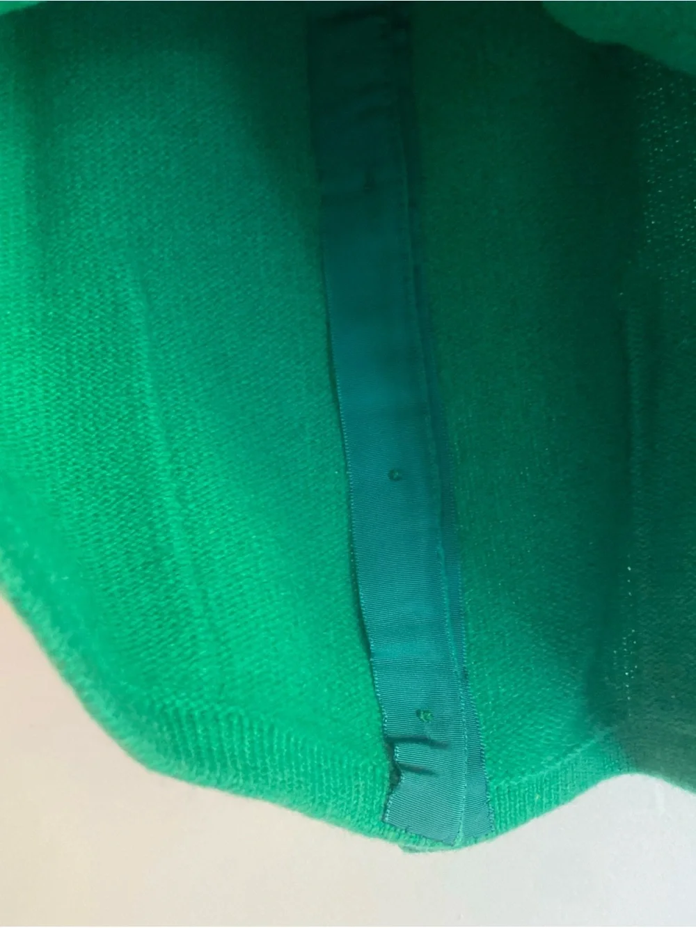 Emerald Green Gold Button-Front Cardigan with Patch Pockets Vintage Deans Wool - Picture 8 of 8